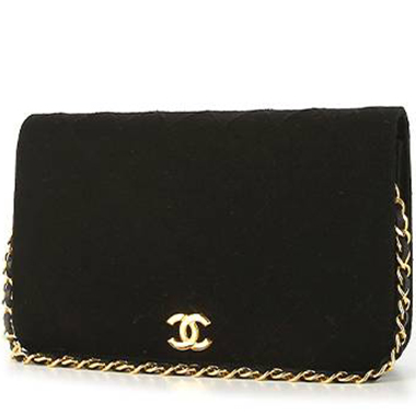 Bolso de mano Chanel Mademoiselle en jersey acolchado negro