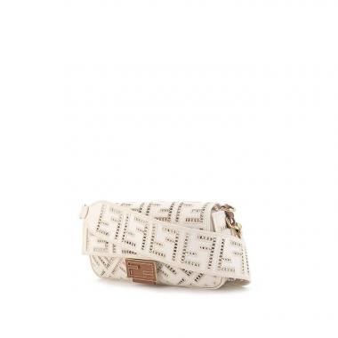 Fendi Baguette handbag in ecru monogram canvas