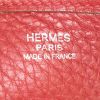 Hermes Evelyne large model shoulder bag in red leather taurillon clémence - Detail D3 thumbnail