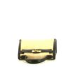 Bolso de mano Hermès Kelly 28 cm en cuero box negro y crin beige - 360 Front thumbnail