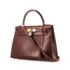 Hermes Kelly 28 cm handbag in red H box leather - 00pp thumbnail
