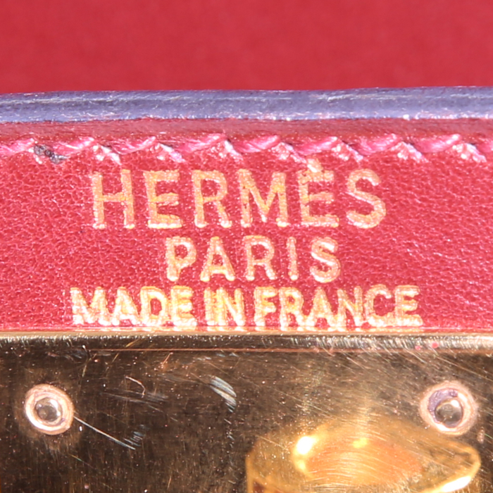 Bolso de mano Hermes Kelly 28 cm en cuero box rojo H - Detail D4