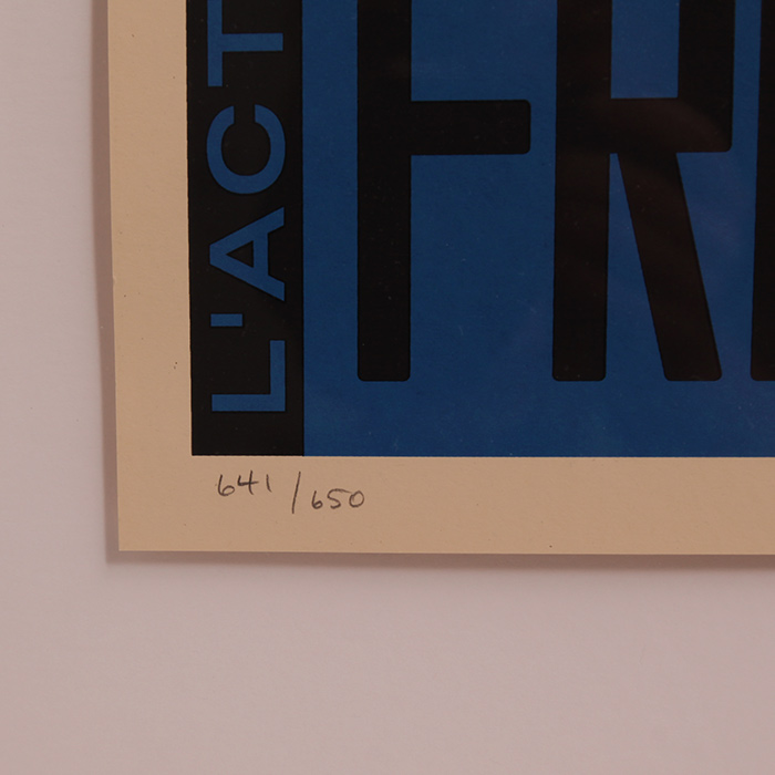 Shepard FAIREY (OBEY GIANT), “Marianne: l'action vaut plus que les mots”, sérigraphie en couleurs, signée, numérotée et encadrée, de 2021 - Detail D3