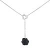 Chanel Camelia necklace in onyx,  white gold and diamond - 00pp thumbnail