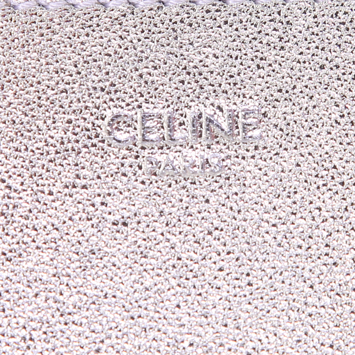 Borsa Celine Luggage Micro in pelle argento - Detail D3