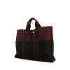 Shopping bag Hermes Toto Bag - Shop Bag in tela bordeaux e nera - 00pp thumbnail