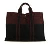 Hermes Toto Bag - Shop Bag shopping bag in burgundy and black canvas - 360 thumbnail