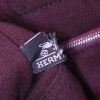Sac cabas Hermes Toto Bag - Shop Bag en toile bordeaux et noire - Detail D3 thumbnail