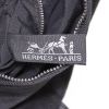 Hermes Acapulco travel bag in black chevrons canvas and black leather - Detail D3 thumbnail