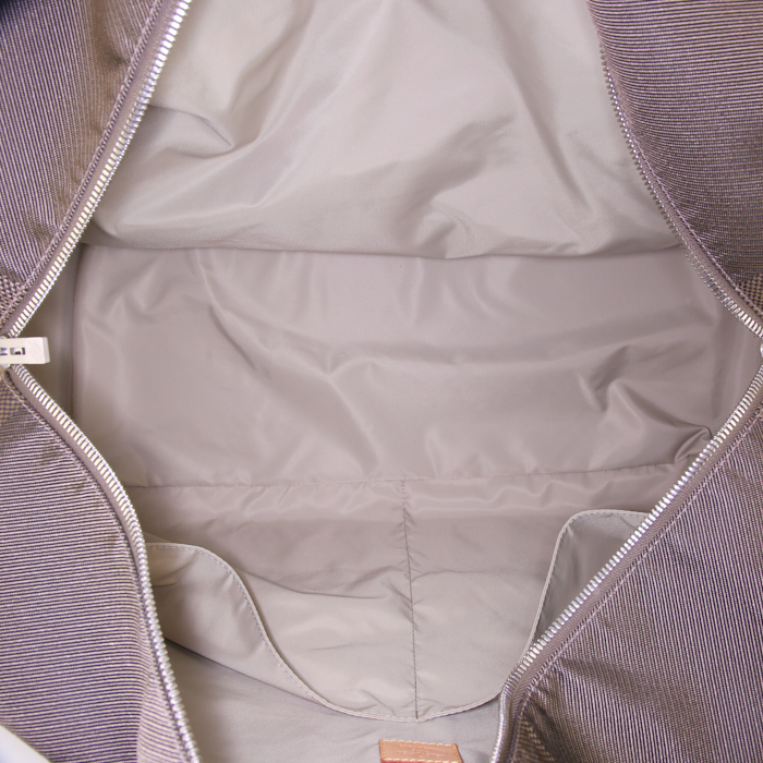 Bolsa de viaje Louis Vuitton Geant Albatros en tela monogram gris y cuero natural - Detail D3