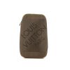 Borsa a tracolla Louis Vuitton Geant Messager in tela grigia e pelle naturale - 360 thumbnail