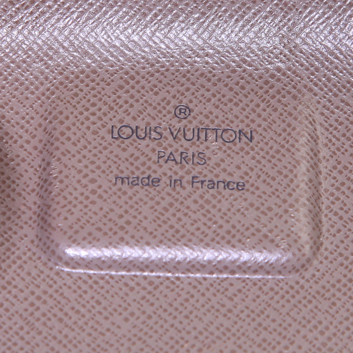 Borsa a tracolla Louis Vuitton Geant Messager in tela grigia e pelle naturale - Detail D3