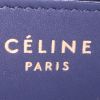 Borsa Celine Luggage Mini in tela rossa bianca blu e nera e pelle blu - Detail D3 thumbnail