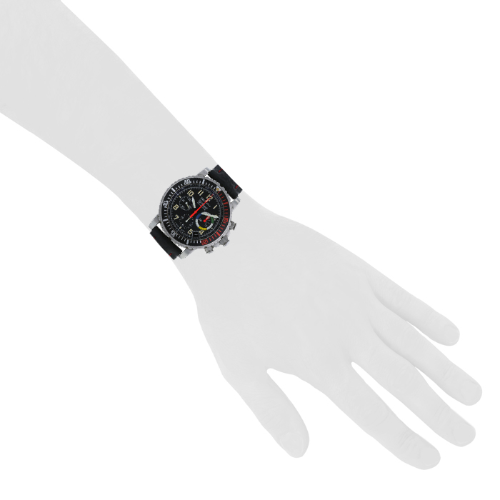 Montre Zenith El Primero Rainbow Fly-Back en acier Vers  1990 - Detail D1