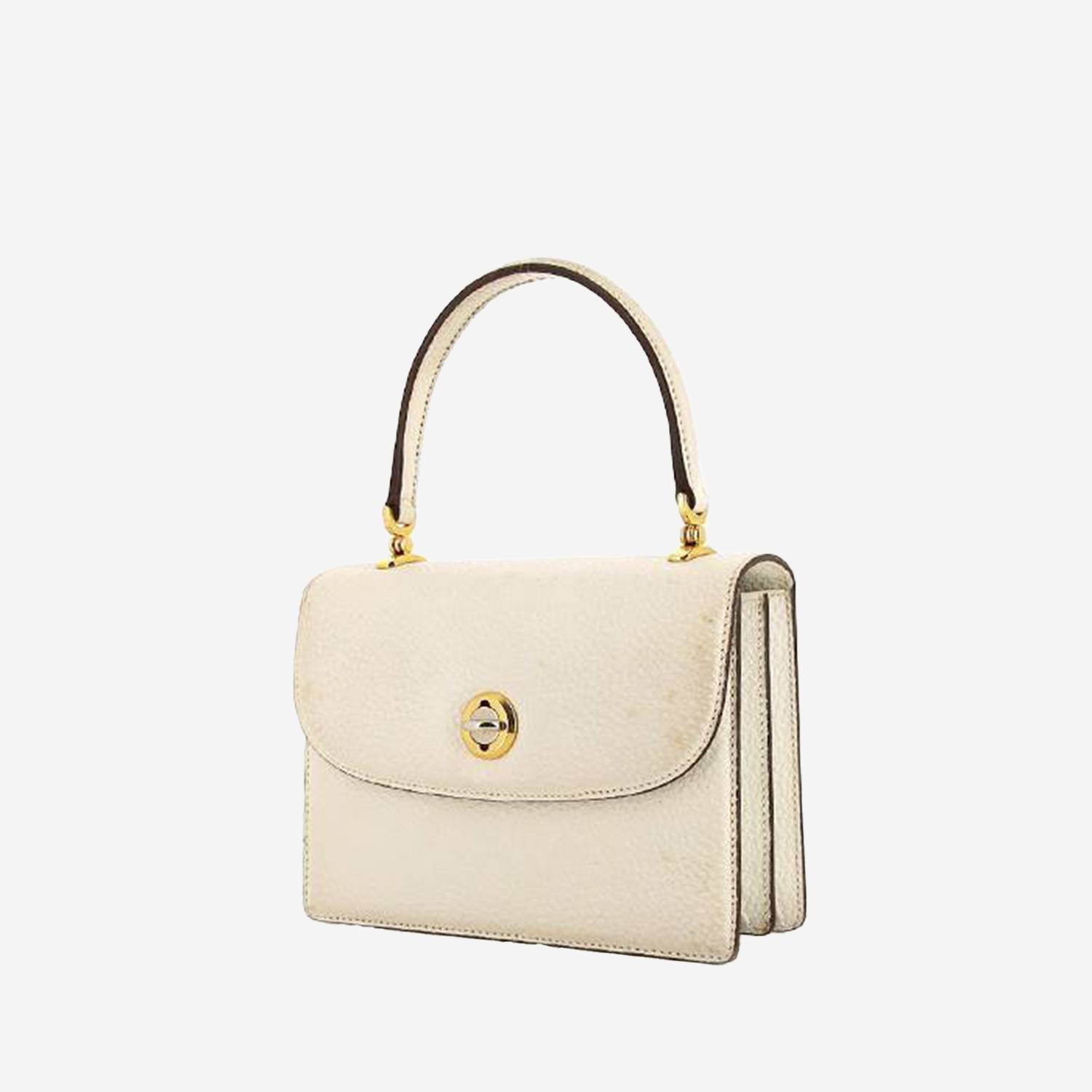 Borsa Gucci Gucci Vintage in pelle martellata bianca