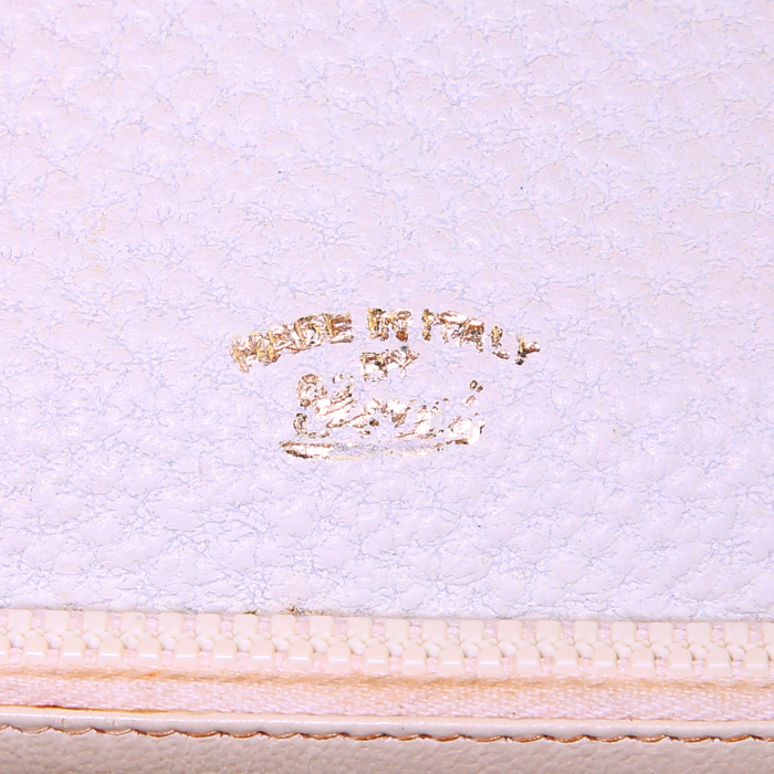 Gucci Gucci Vintage handbag in white grained leather - Detail D3