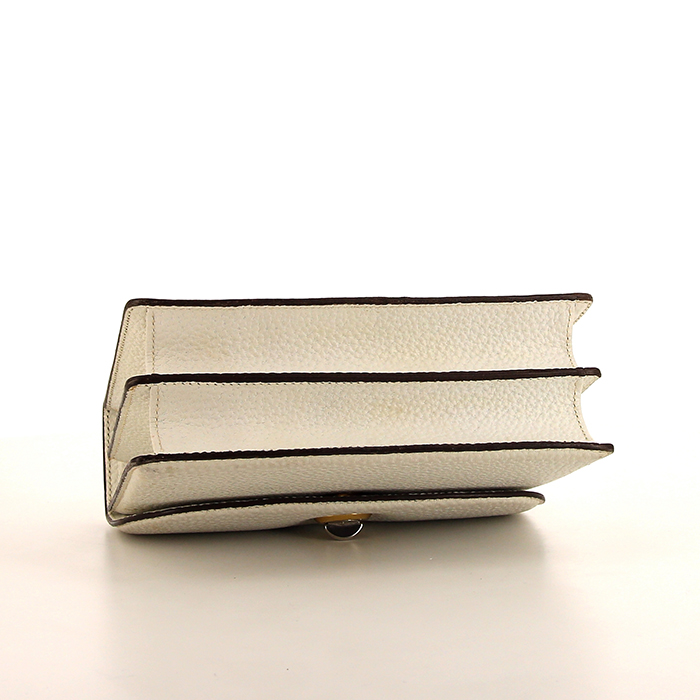 Borsa Gucci Gucci Vintage in pelle martellata bianca - Detail D4