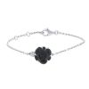Bracelet Chanel Camelia en onyx,  or blanc et diamants - 00pp thumbnail