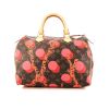 Louis Vuitton Speedy Editions Limitées handbag in brown and red monogram canvas and natural leather - 360 thumbnail