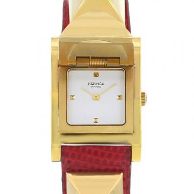 Orologio Hermes Médor in oro placcato Circa  1990