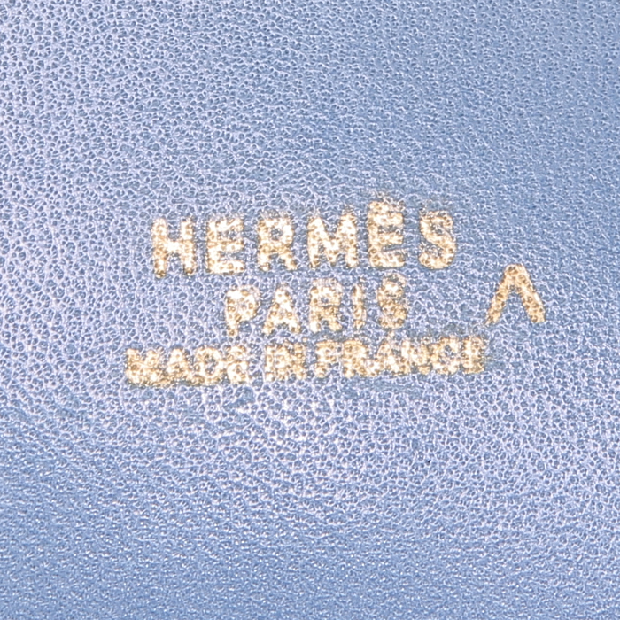 Hermes Bolide small model handbag in blue jean porosus crocodile - Detail D3