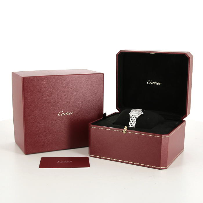 Cartier Panthère  small model watch in stainless steel Ref:  4022 Circa  2020 - Detail D2