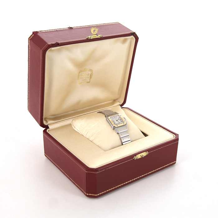 Montre Cartier Santos en or et acier Ref :  1567 Vers  2000