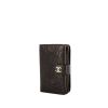 Portafogli Chanel Camelia - Wallet in pelle nera a fiori - 00pp thumbnail