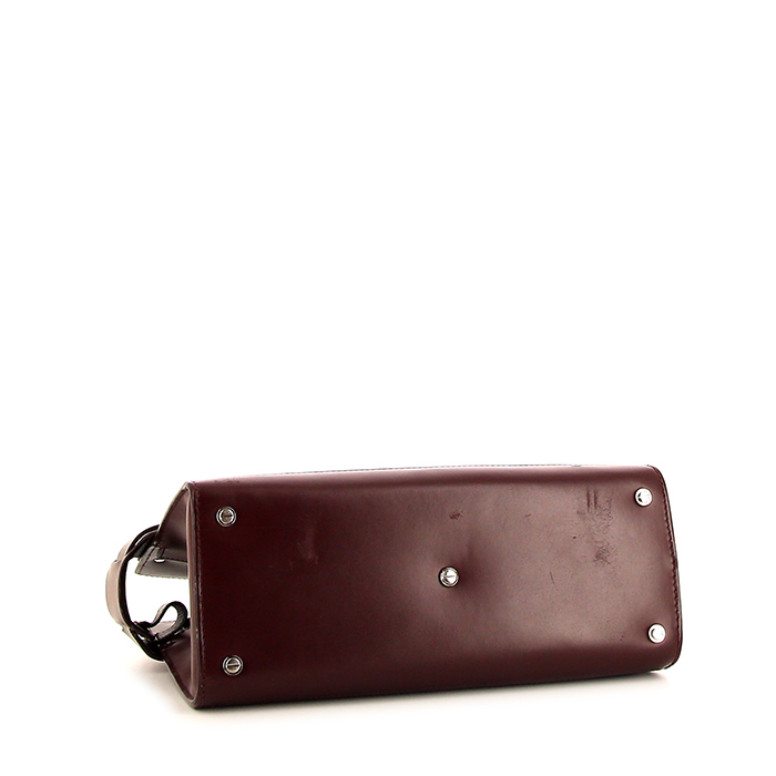 Givenchy Horizon handbag in burgundy smooth leather - Detail D5