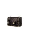 Chanel Timeless small handbag in dark blue quilted leather - 00pp thumbnail