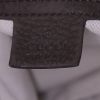 Gucci Jackie handbag in brown monogram canvas and black suede - Detail D3 thumbnail