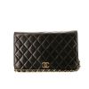 Bolso para llevar al hombro o en la mano Chanel Mademoiselle en cuero acolchado negro - 360 thumbnail