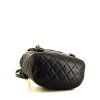 Chanel Sac à dos backpack in black quilted leather - Detail D4 thumbnail