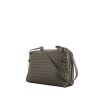 Borsa a tracolla Bottega Veneta Nodini in pelle intrecciata grigia - 00pp thumbnail