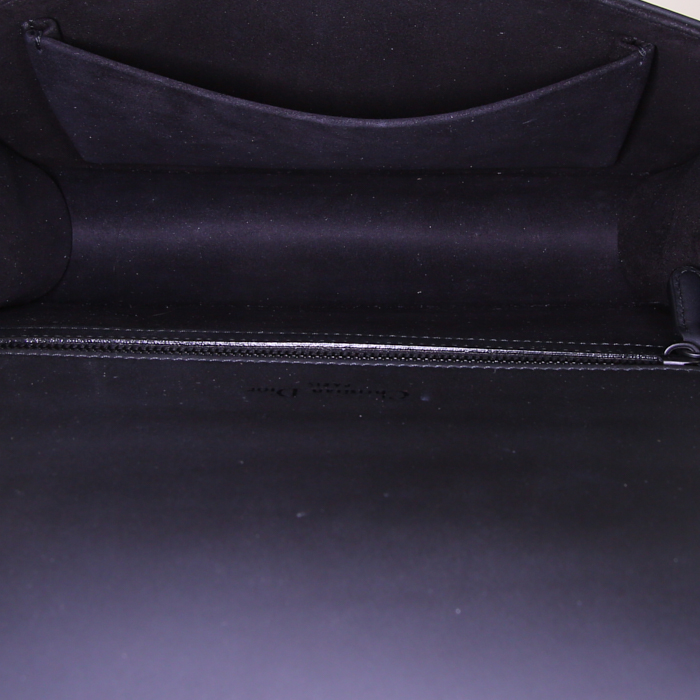 Bolso bandolera Dior Diorama en cuero negro mate - Detail D3
