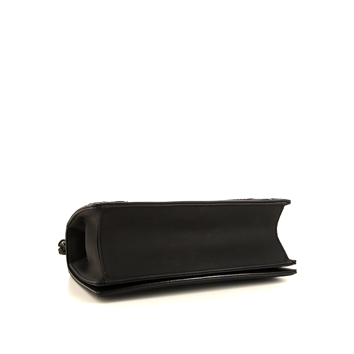 Dior Diorama shoulder bag in mate black leather - Detail D5
