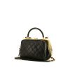 Bolso de mano Chanel Editions Limitées en cuero dorado y cuero acolchado negro - 00pp thumbnail