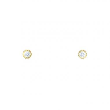 Orecchini a bottone Cartier Diamant Léger modello medio in oro giallo e diamanti