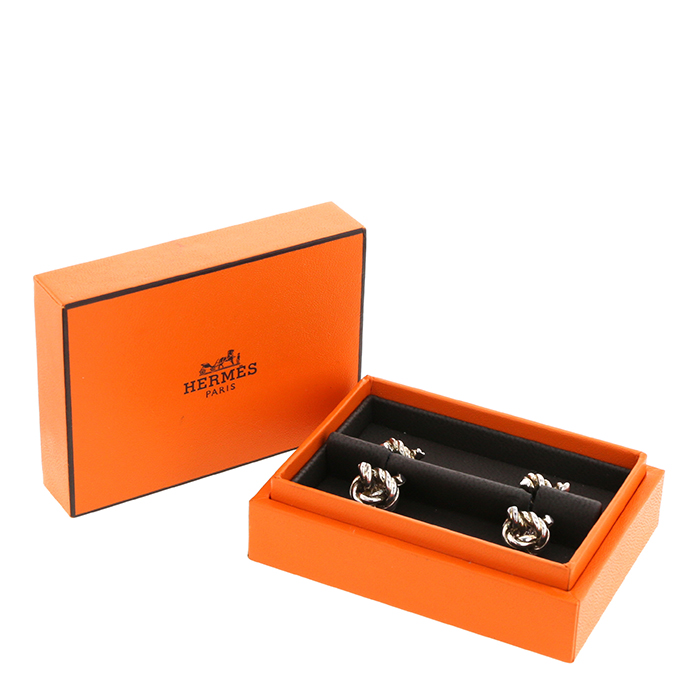 Hermès pair of cufflinks in silver - Detail D2
