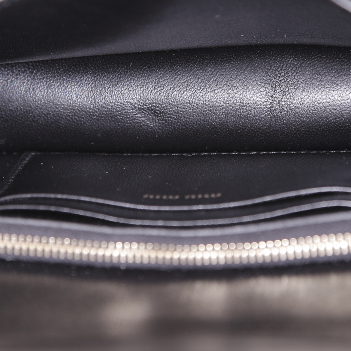 Miu Miu Iconic Crystal handbag/clutch in black quilted leather - Detail D3