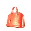 Borsa Louis Vuitton Alma modello grande in pelle verniciata monogram arancione - 00pp thumbnail