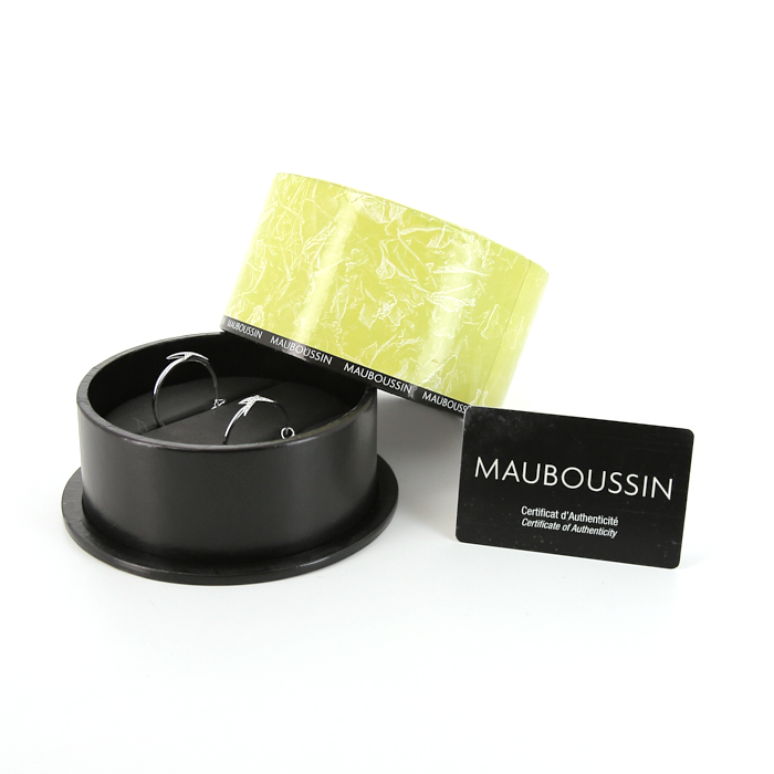 Paire de créoles Mauboussin Mes Nuances à Toi en or blanc et diamants - Detail D2