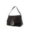 Fendi Mamma Baguette handbag in black grained leather - 00pp thumbnail