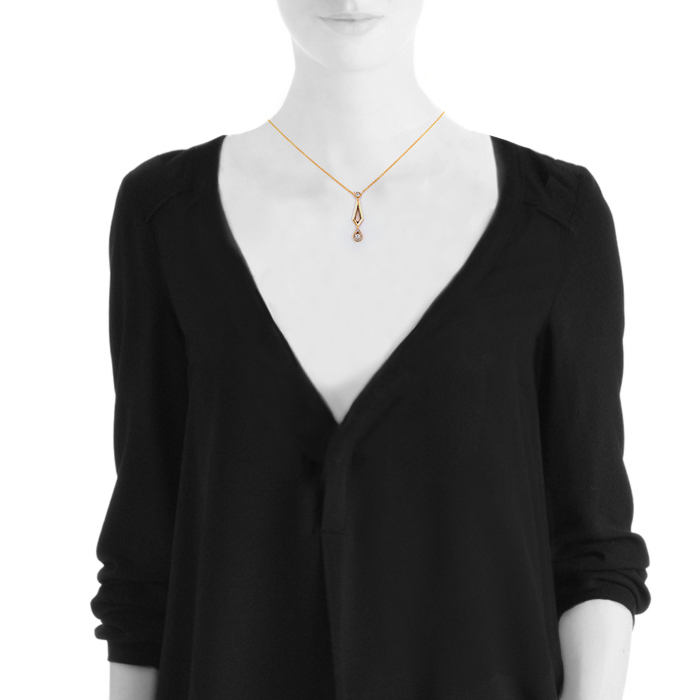 Collier Chaumet Joséphine en or rose et diamants - Detail D1