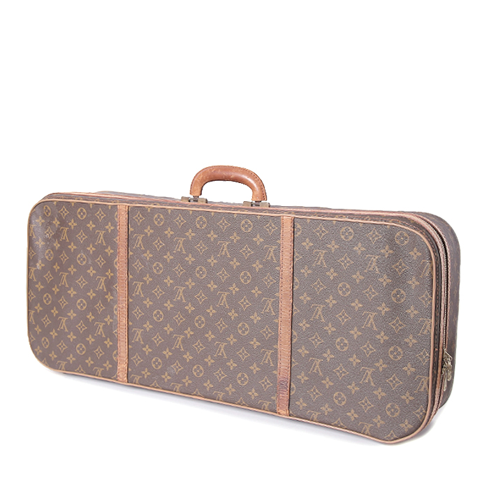 Louis Vuitton sport bag in brown monogram canvas and natural leather - Detail D1