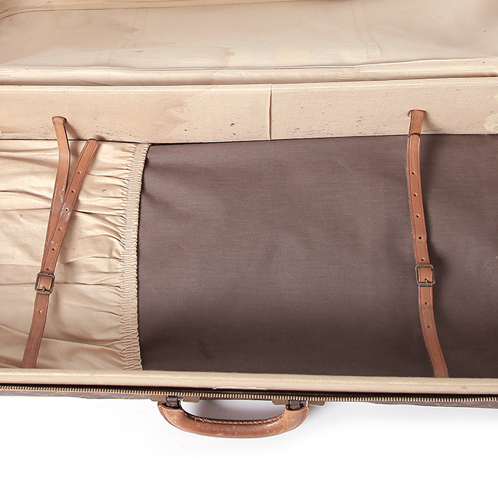 Louis Vuitton sport bag in brown monogram canvas and natural leather - Detail D3