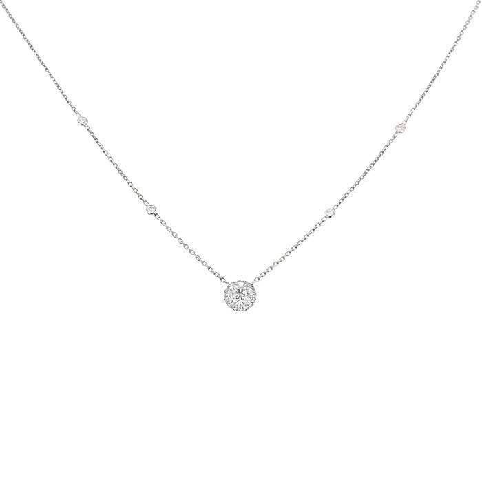 Messika Joy necklace in white gold and diamonds - 00pp
