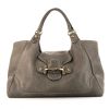 Gucci Mors handbag in grey grained leather - 360 thumbnail