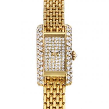 Cartier Tank watch in 18k yellow gold Circa  1990