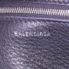 Balenciaga Papier shopping bag in black leather - Detail D4 thumbnail